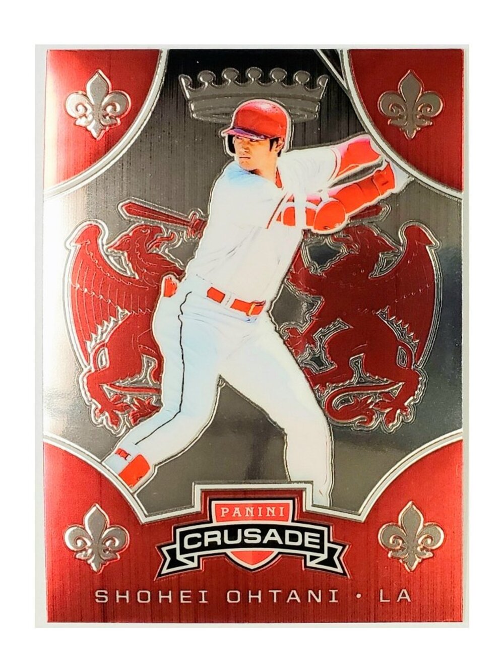SHOHEI OHTANI 2ND YEAR CHROME 2019 PANINI CRUSADE #12, ANGELS, DODGERS